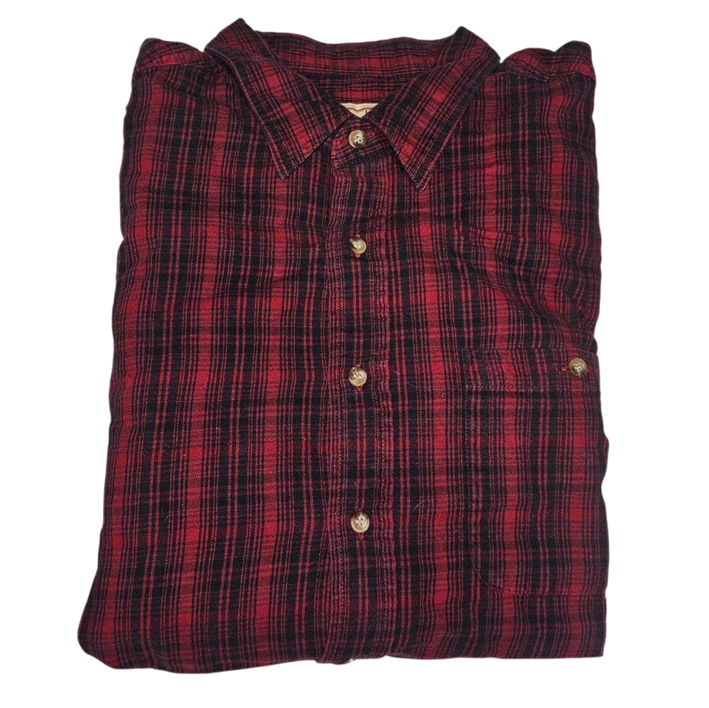 Woolrich Red Plaid Flannel Shirt - Men's Size XL